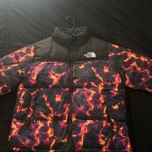 The North Face Black and Orange Puffer Jacket
